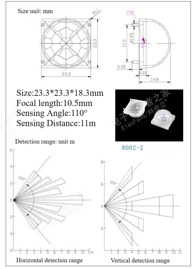 10PCS PIR Optical Fresnel Lens for Human Body Pyroelectric Infrared Sensing Sensor LED Light Solar Module Probe Lens