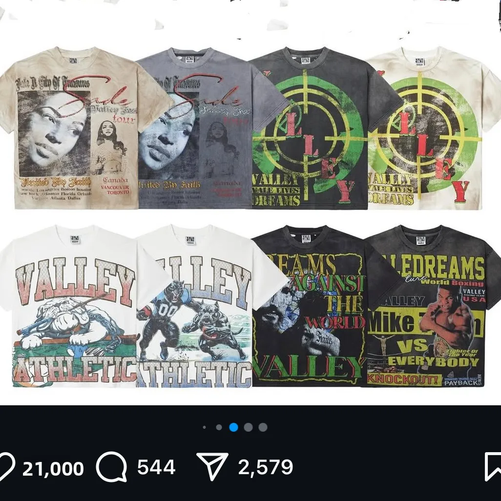 

Футболка Vale Forever Valley Sport TEE с белыми чернилами, прямой печатью, эффектом потертости, в винтажном стиле, модная, с коротким рукавом, хлопковая, городская