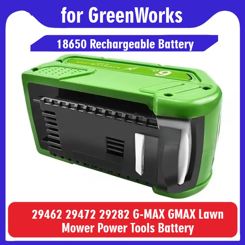 

40V 18650 Rechargeable Battery for GreenWorks 29462 29472 29282 G-MAX GMAX Lawn Mower Power Tools Battery