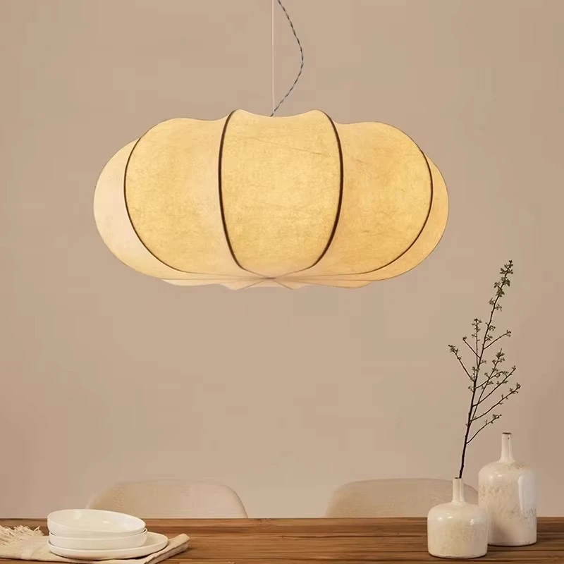 Cirrus Pendant Light Special-shaped Silk Lights Creative Design Wabi Sabi Light  For Living Room Dining Room Office Desk Light