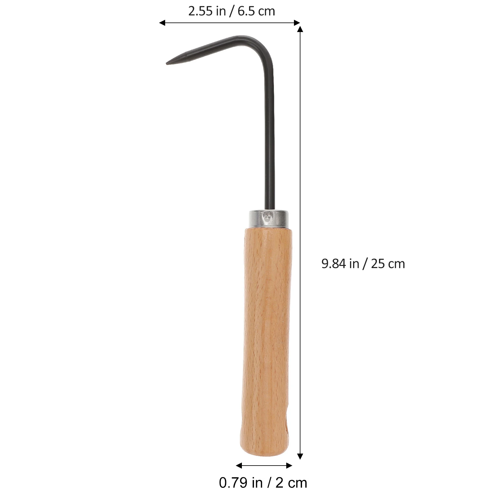 

2Pcs Metal Manual Weeder Durable Garden Tool Root Remover Single-claw Hook Soil Loosener Extractor Anti-rust Easy Clean