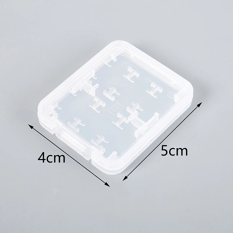 1Pc Transparent Protector Holder Micro Box For SD SDHC TF MS Memory Card Storage Case Plastic Boxes