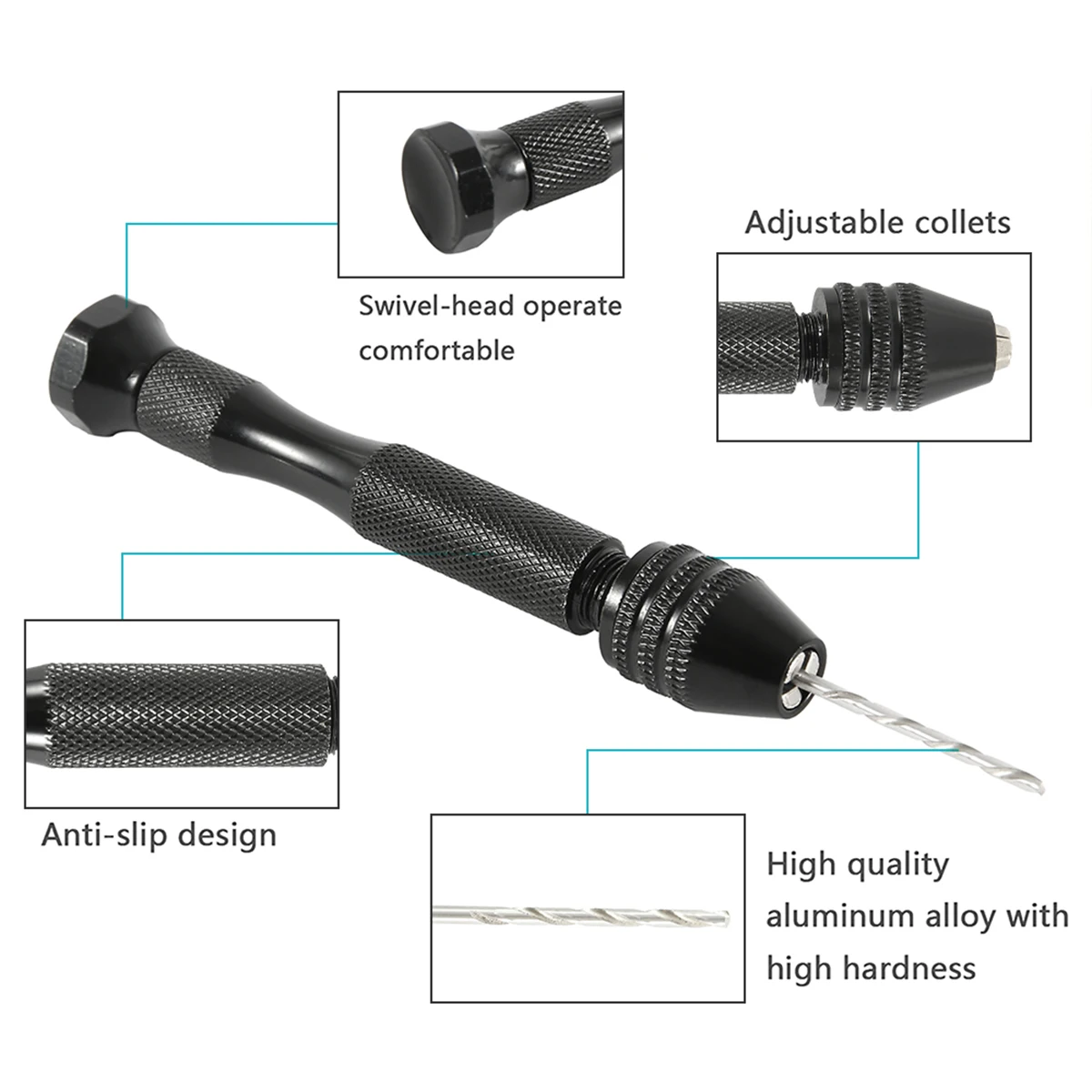 49 Stück 0,5-3mm Hand bohrers atz kleine Legierungen Bohrer Rotations werkzeug für Schmuck Handwerk Bohr werkzeug Präzisions stift Schraubstock