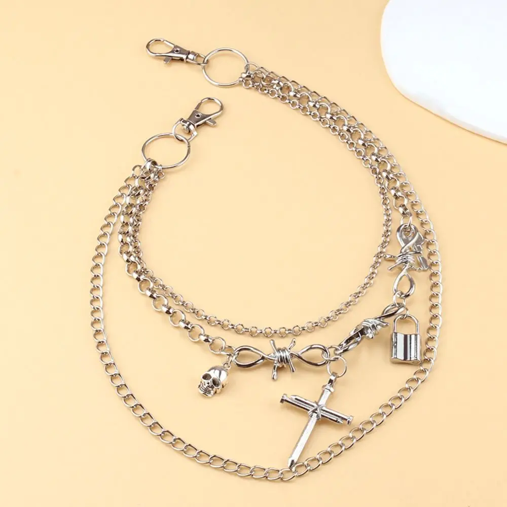 الموضة القوطية الخصر سلسلة الهيب هوب سبائك معدنية شرابة قلادة بانت سلسلة Harajuku Y2K الجينز سلسلة للنساء رجل #2