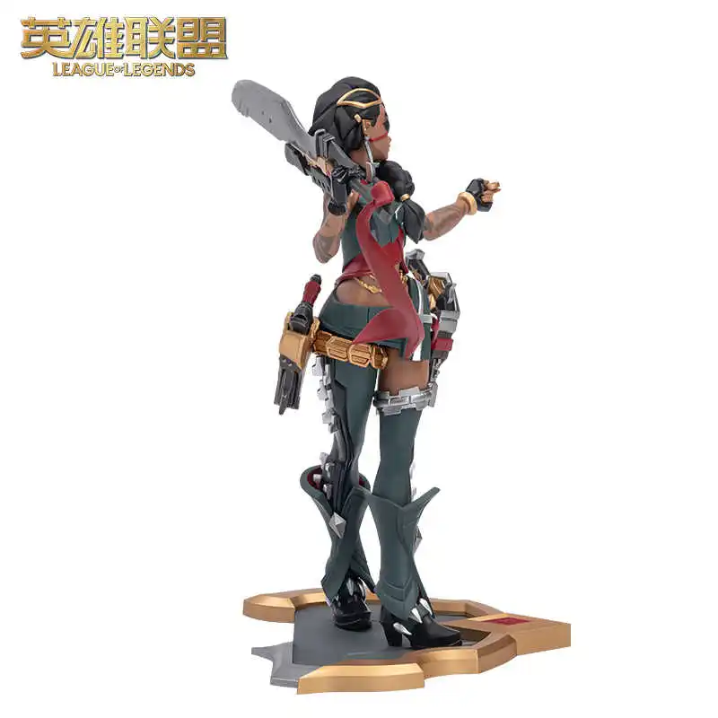 

League of Legends LOL Samira, средняя скульптура, игровая периферийная статуя, украшение для рабочего стола, Коллекционная фигурка, серия аниме