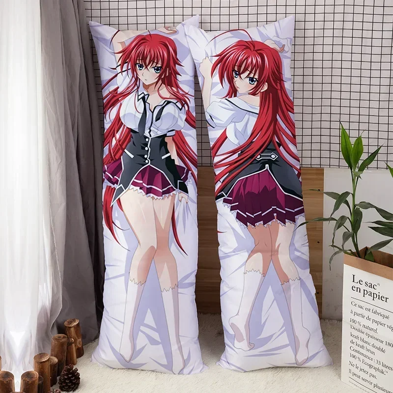 DxD Rias Gremory Dakimakura غطاء وسادة كامل الجسم على الوجهين ، وسادة المدرسة الثانوية الأنمي ، غطاء وسادة معانقة أوتاكو