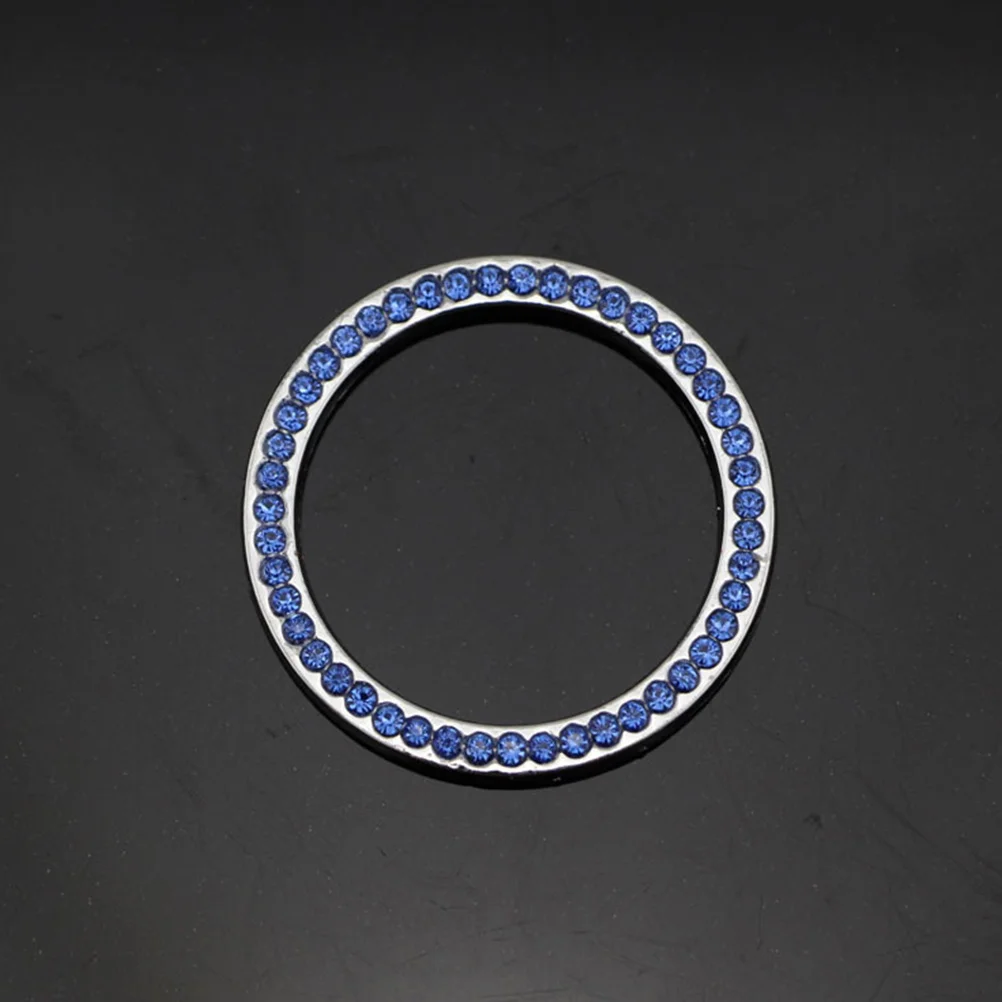 

4Pcs Car Stem Caps Rhinestone Crystal ABS Tire Dust Caps Auto Start Ignition Button Key Accessories Blue Car Stem Cap