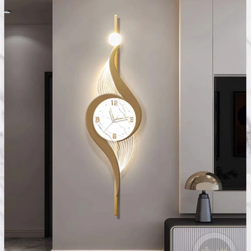 Light Silent Nordic Wall Clock Unique Design Vertical Modern Home Watch Wall Clock Living Room Large Reloj De Pared Decoration