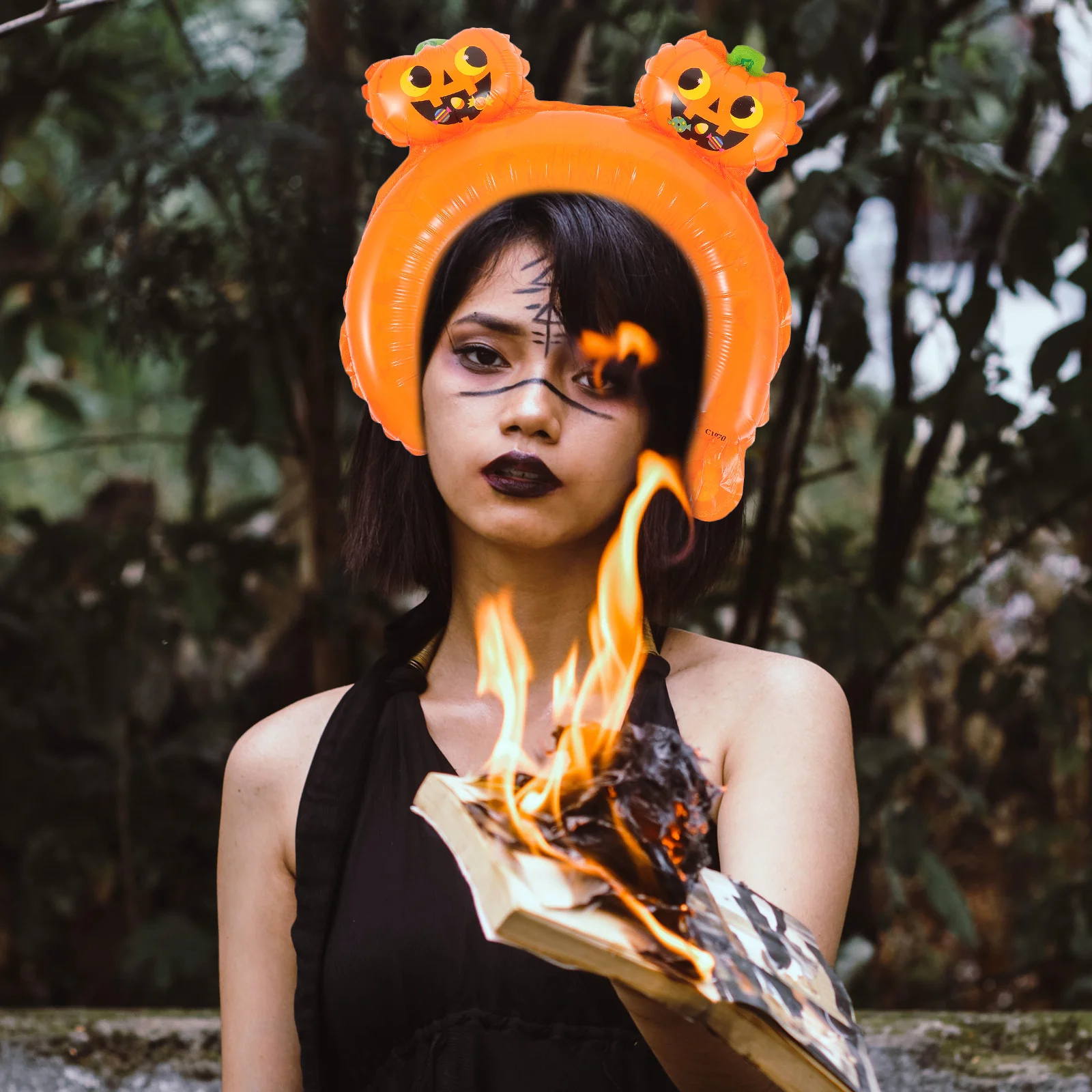 

20Pcs Halloween Inflatable Balloon Hair Hoops Cartoon Headband Party Supplies Bar Balloons Photo Props Decor Balloons Hair Hoops