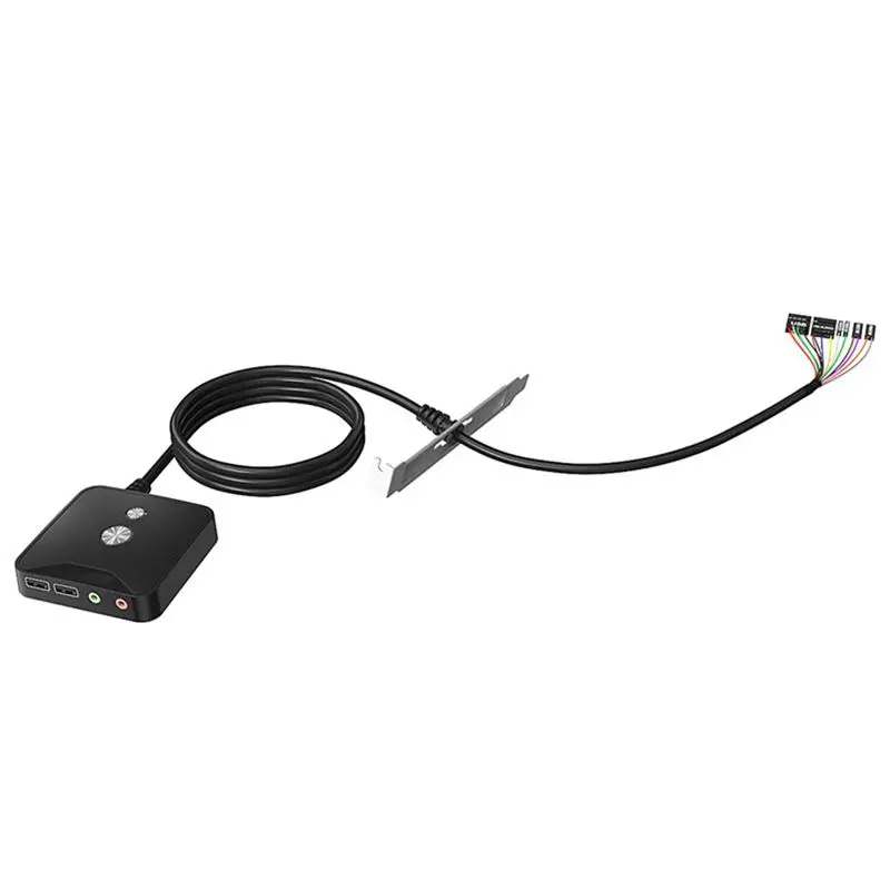 DT19 Computer Desktop Power Switch, External PC Host Power Supply On/Off Push Button Switch, Dual USB for Ports, ABS Plastic