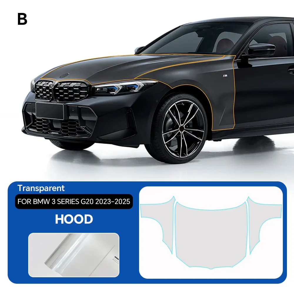

8.5Mil Pre-cut PPF For BMW 3 Series G20 2023-2024 TPU Matte Clear Paint Protection Film Scratch-Resistant Exterior Accessories