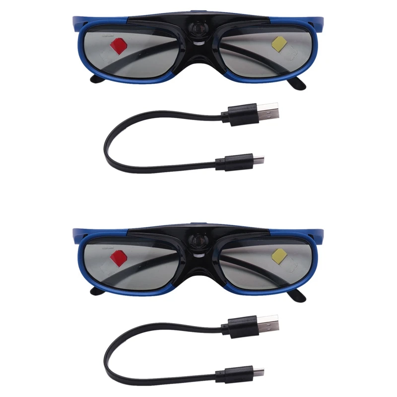 4X Rechargeable DLP Link 3D Glasses Active Shutter Eyewear For Xgimi Z3/Z4/H2 Nuts G1/P2 Benq Acer & DLP LINK Projector