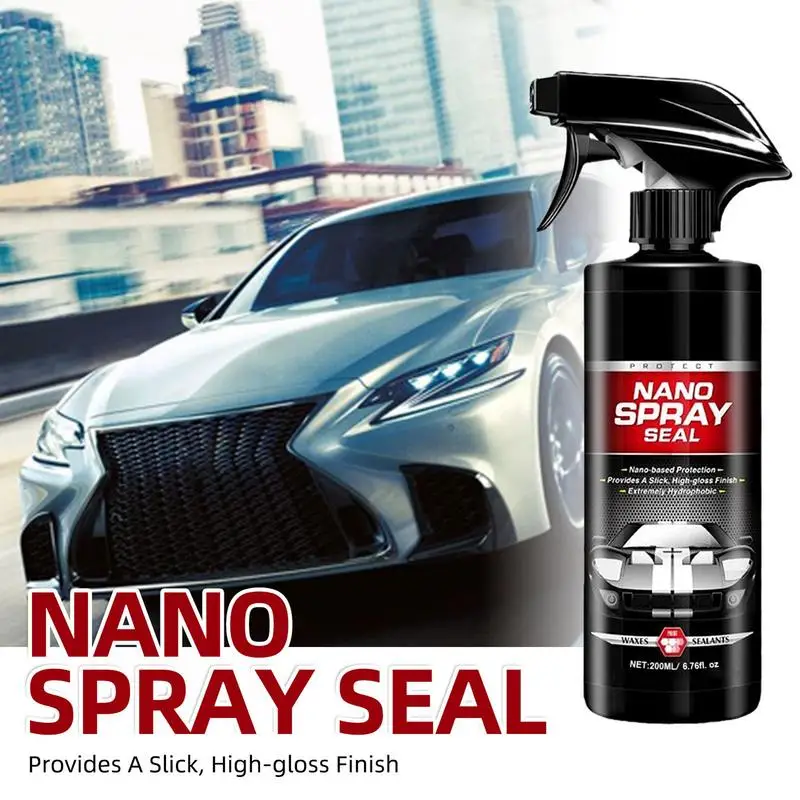 Ceramic Coating For Cars 200ml Nano Car Cleaning Shine Spray Fast-Acting Car Gloss Refresher Multi-functional Car Cleaning Shine