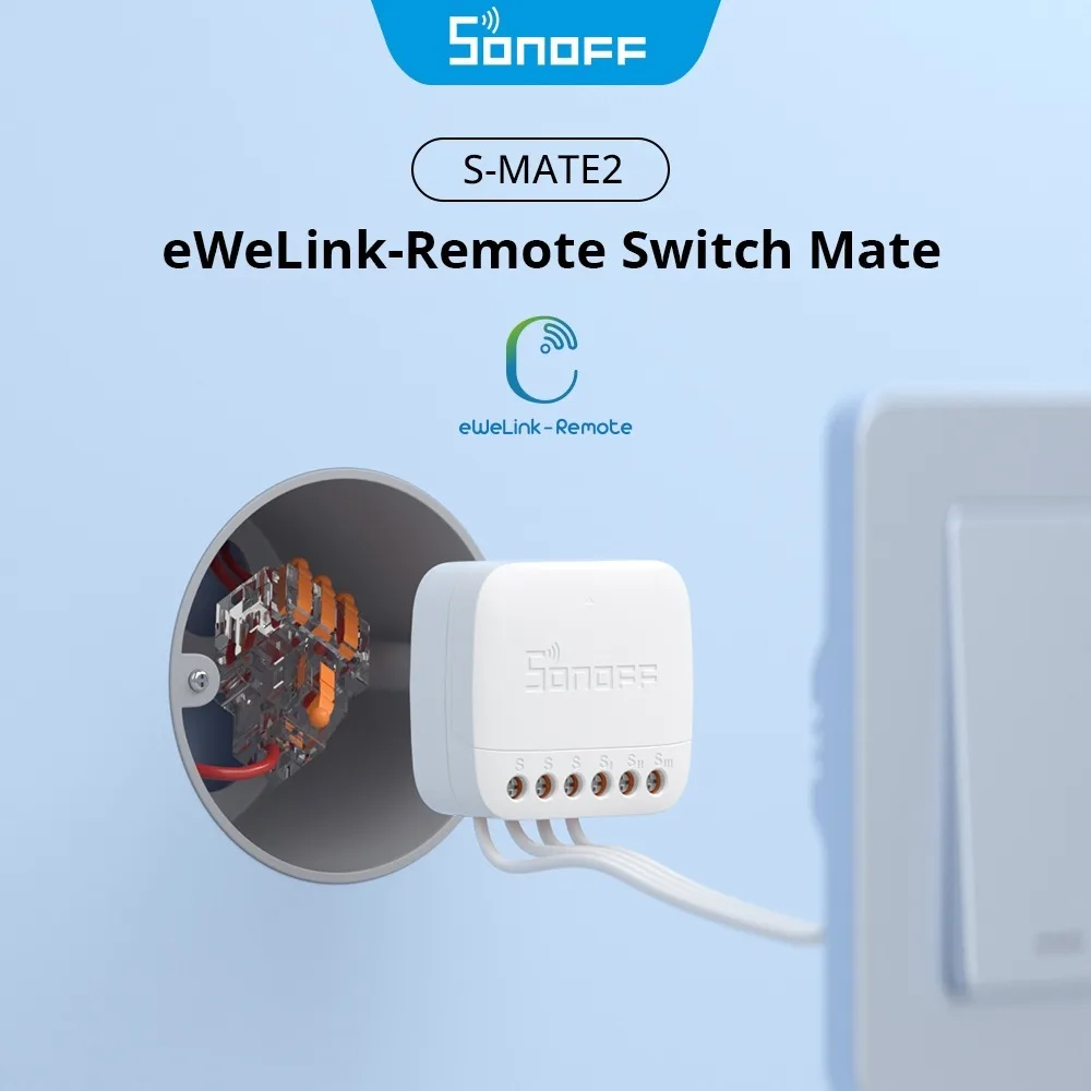 

SONOFF S-MATE2 Extreme Switch Mate eWeLink Remote Control via Smart Switch for Smart Home Work with Alexa Google Home IFTTT