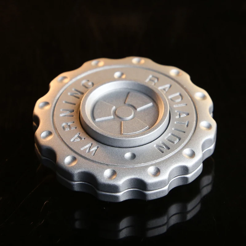 Radiation Warning Fidget Slider Spinner EDC Gear Hand Spinner Clicker Adult Fidget Toy ADHD Tool Anti-anxiety Stress Relief Toys