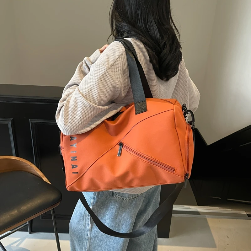 

Вместительная спортивная сумка унисекс с отделением для обуви, повседневная дорожная сумка, портативная сумка для выходных и ночевок