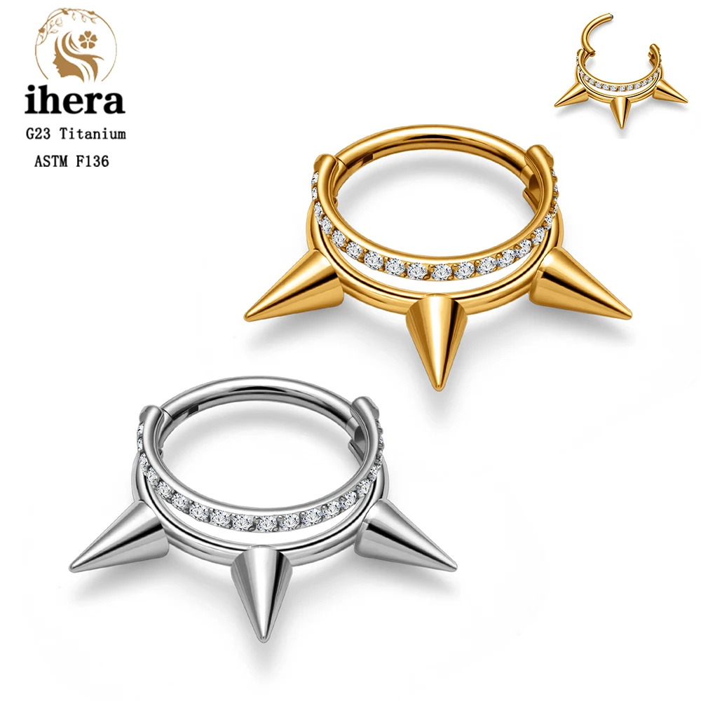 ASTM F136 Titan Kegelspitze Runde Nasenringe 16G CZ Septum Clicker Piercing Schmuck Knorpel Tragus Daith Helix Ohrring