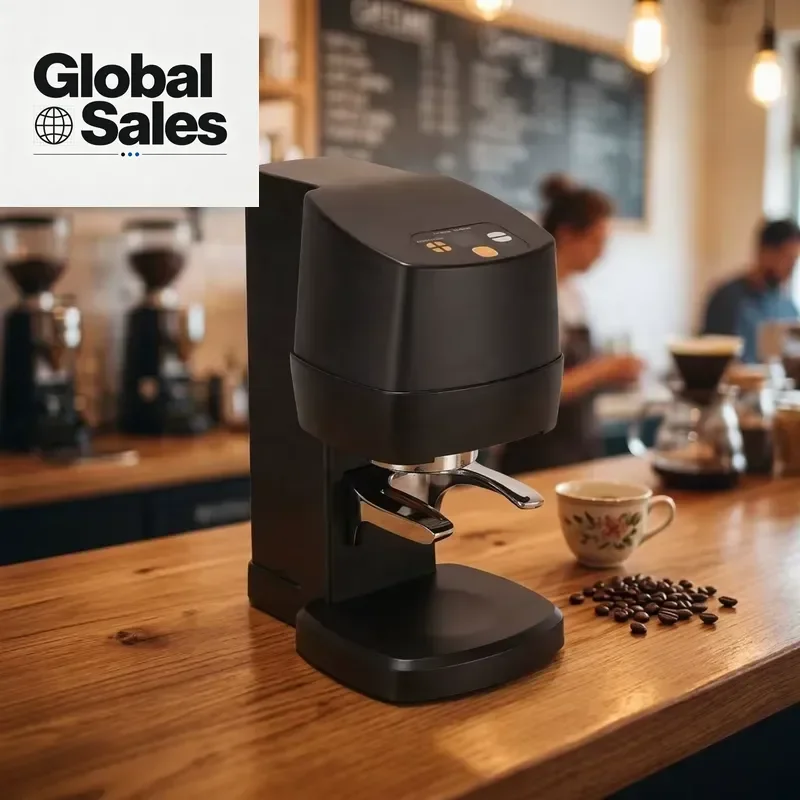 Automatic Coffee Tamper Machine, Electric Espresso Tamper with Consistent 30lb Pressure Commercial Grade for Cafe & Home Use