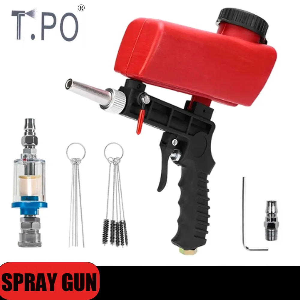 

90psi Gravity Sandblasting Gun 6.5mm Small Hand-held Pneumatic Sandblasting Machine, PneumaticTool With Filter And Air Pump Hose