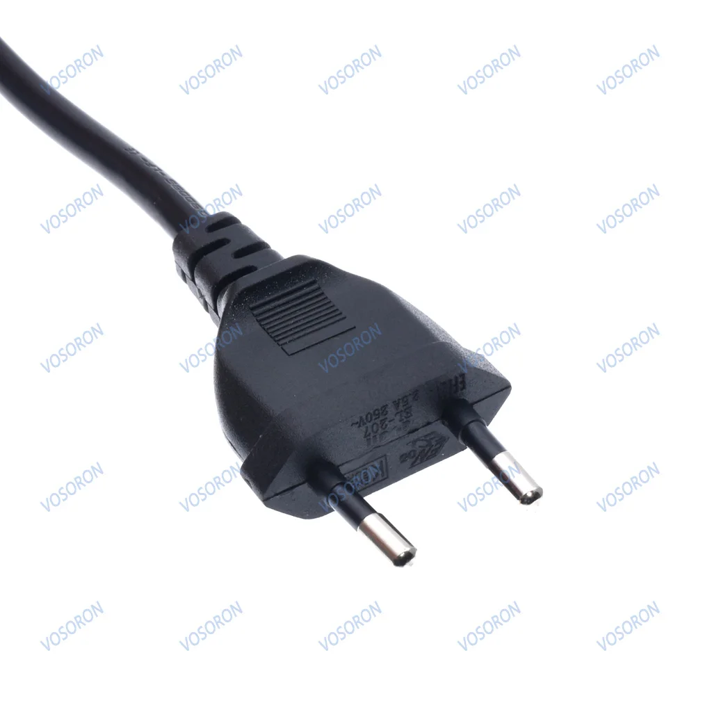 European Power Adapter Cord Cable 2m EU Plug 2 Pin Male To IEC 320 C5 For Notebook Power Supply