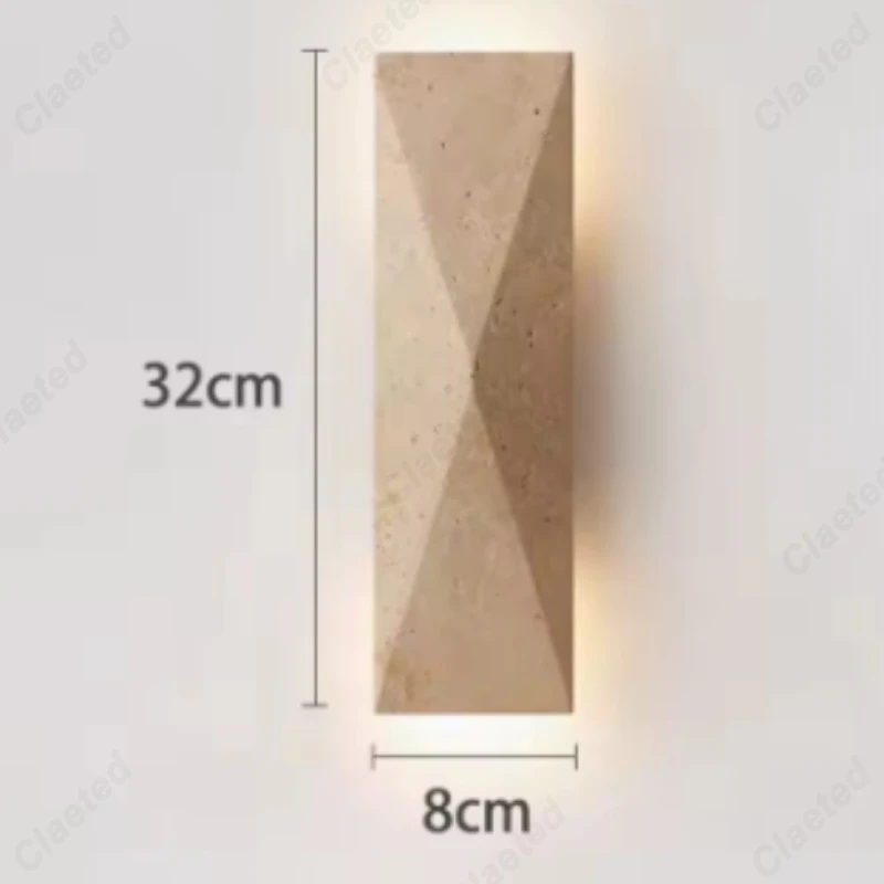 

Led Wall Lamp Natural Cave Stone Wabi Sabi Style Long Light Outdoor Waterproof Lights Indoor Bedroom Beside Lighting Fixture