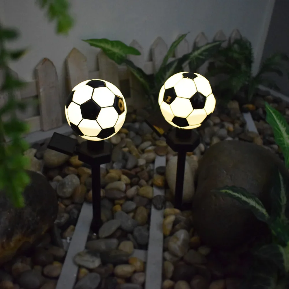 Personalized Circular Football Outdoor Light, Courtyard Decoration, Villa Garden, Waterproof Lawn Landscape, Solar Light