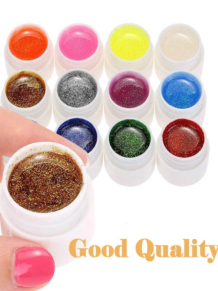 High Quality 36PCS Nail Art Glitter UV Gel  Nail Polish Nail UV color gel set vernis semi permanent  esmaltes permanentes de uv