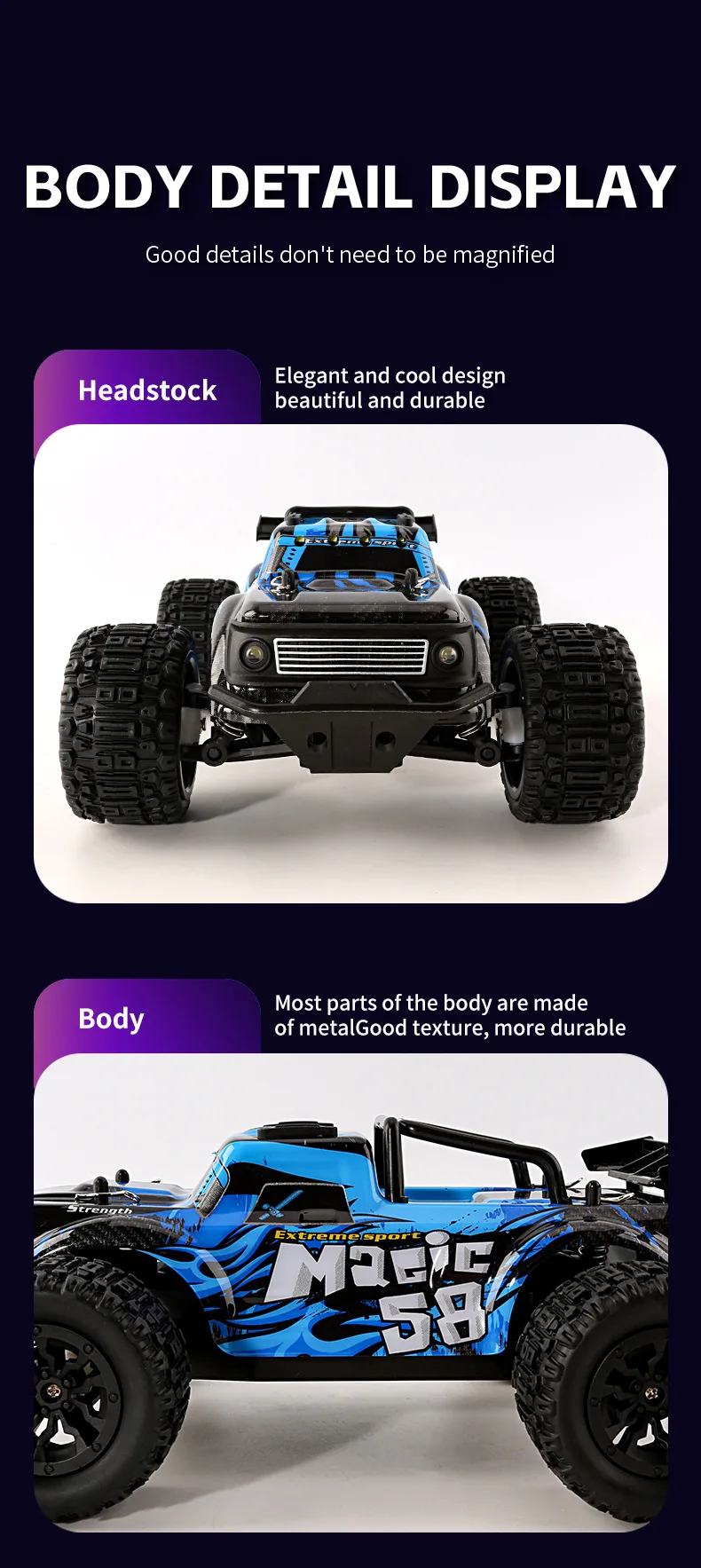 New Product 1:20 Off-Road High-Speed Remote Control Car 2.4G Climbing Race Drift RC Electric Model Racing Car