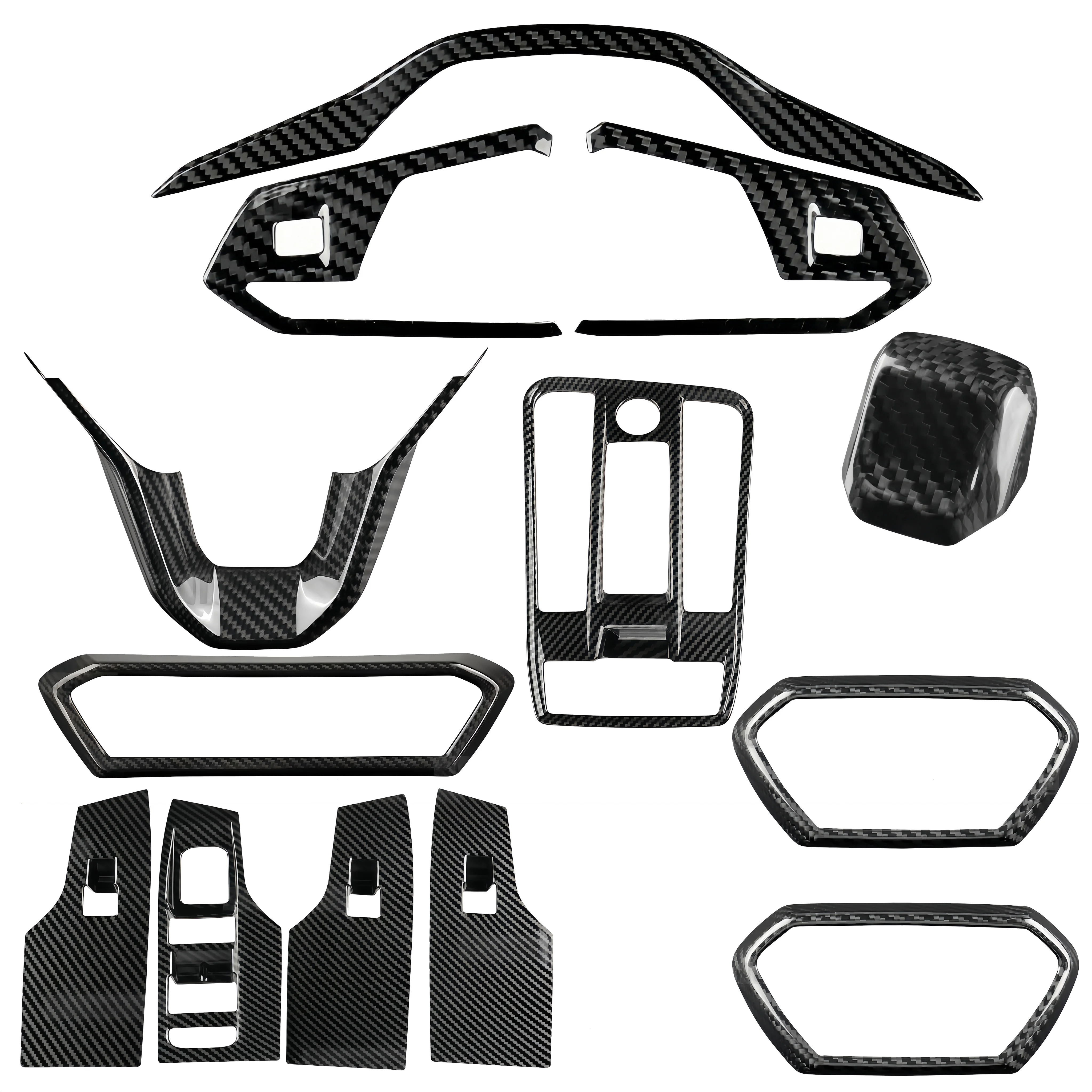 Image of 8-teiliges ABS Carbon-Faser-Zierleistenset Passend für SEAT 2020-2024