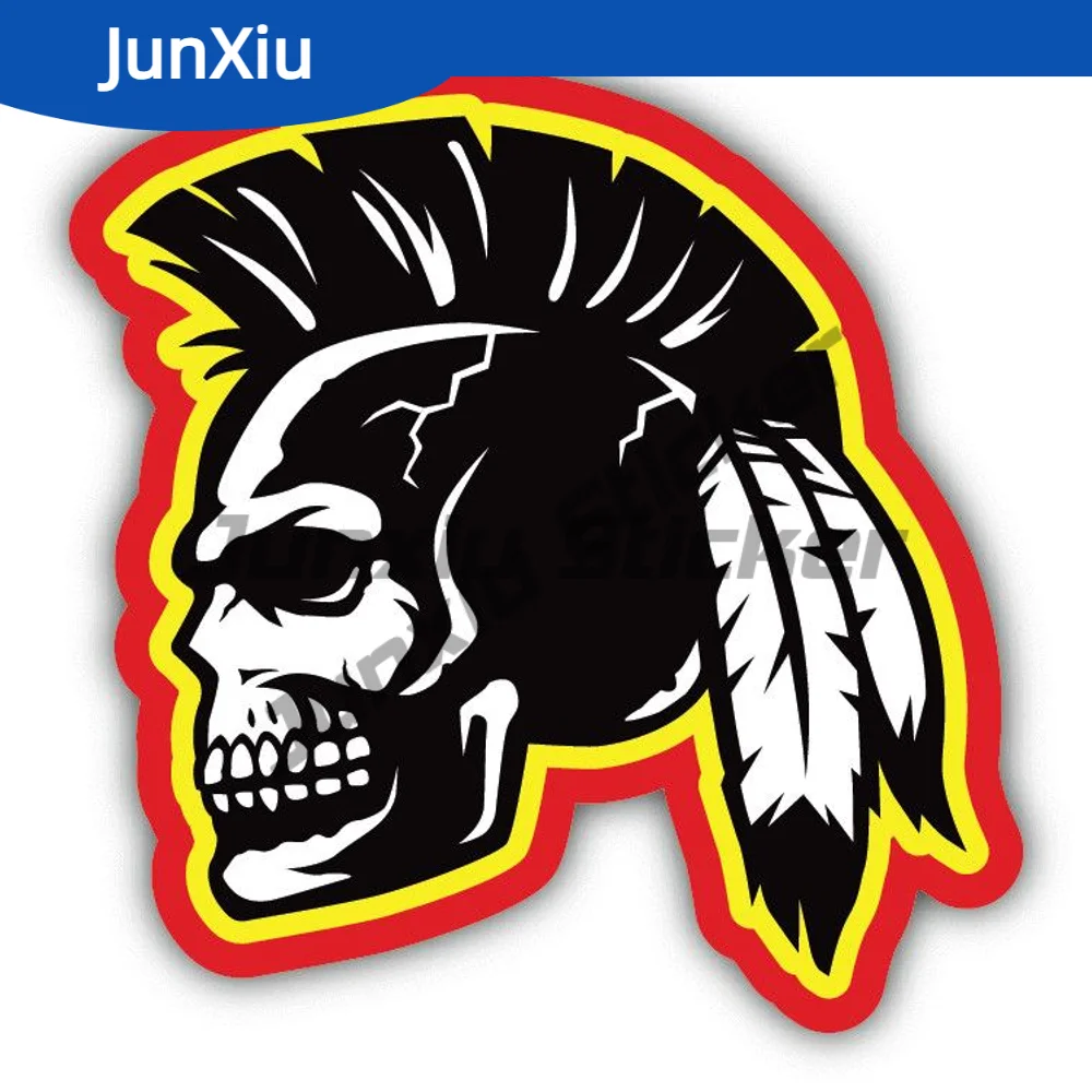 

Personality Apache Skull Motor Team Head Car Sticker Scratch-proof Exterior Waterproof Stickers Styling For Suv Rear Windshield