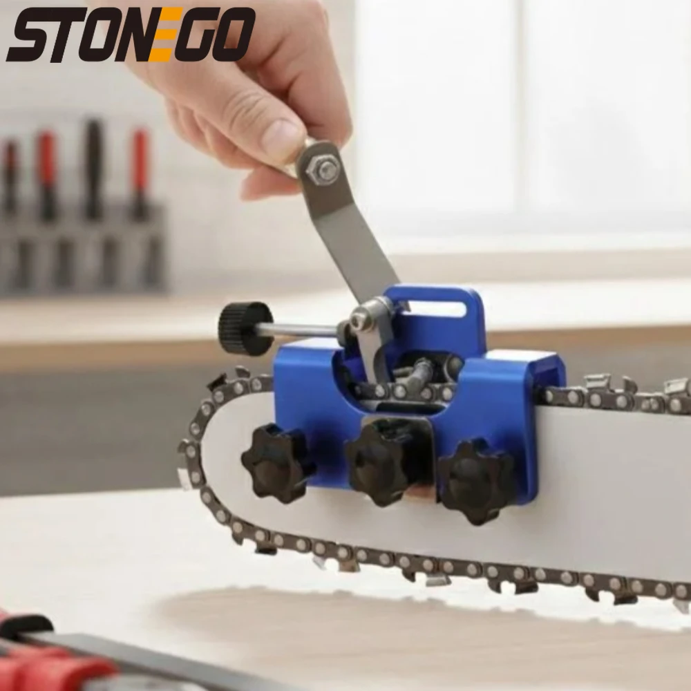 

Portable Chainsaw Sharpener Manual Hand Crank Grinder Easy to Use Durable Garden Tool for Sharpening Chainsaw Chains