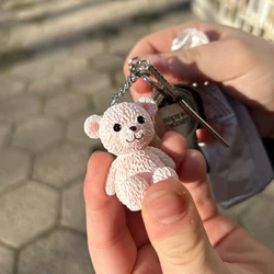 Cartoon Resin Bear Doll Keychain Women Men Cute Anime Teddy Key Chain On Bag Car Trinket Jewelry Wedding Party Girls Gift