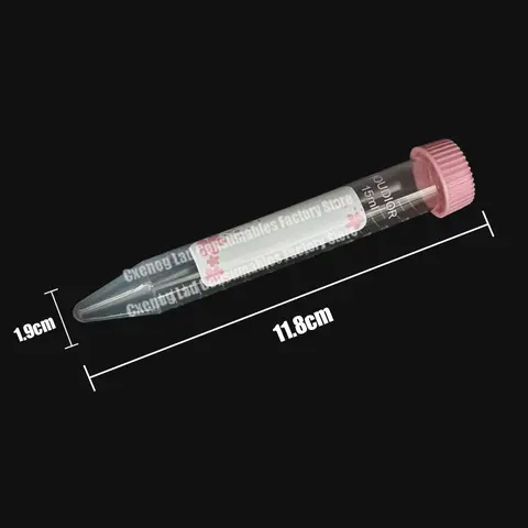 15ML 10PCS Tube With Screw Cap High Quality Plastic Material Laboratory Rack Falcon Tubes Test Tube Vials Laboratory
