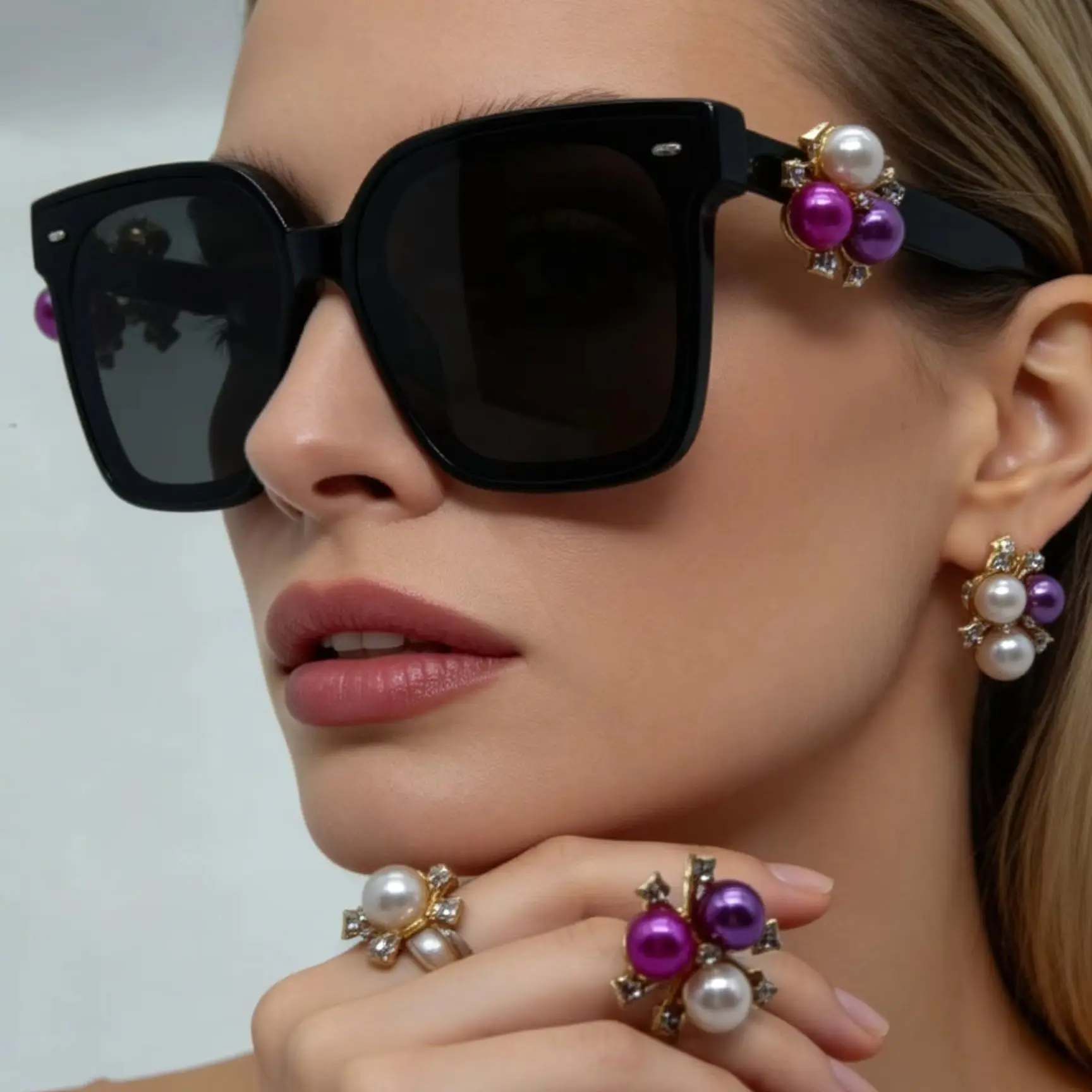 

3-in-1 DIY Sunglasses + Jewelry Set | Change Style in Seconds! Patented Magnetic Sunglasses & Accessories | 1 Item, Endless Look