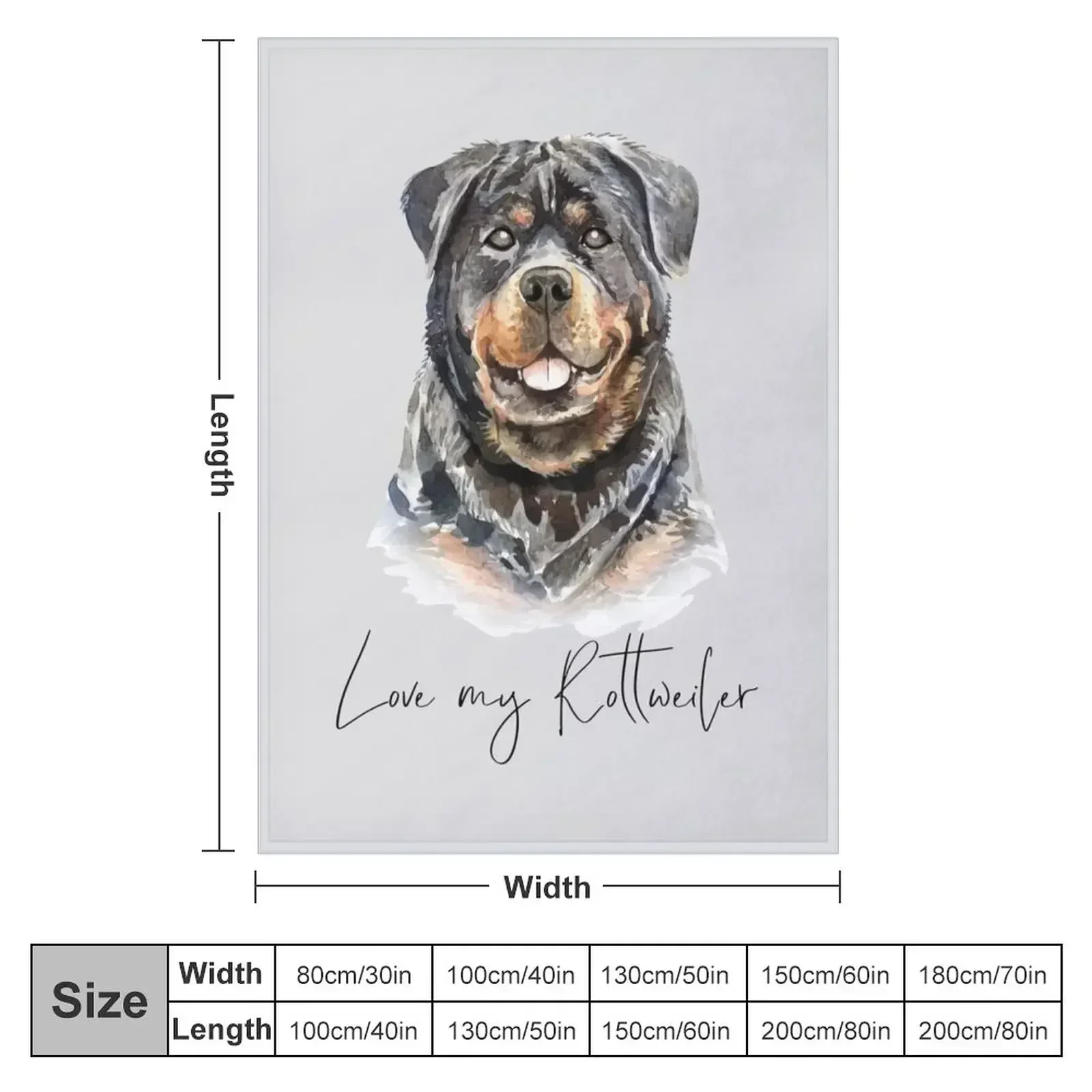 Love my Rottweiler. Dogs lovers gifts. Throw Blanket Soft Plush Plaid For Baby Blankets