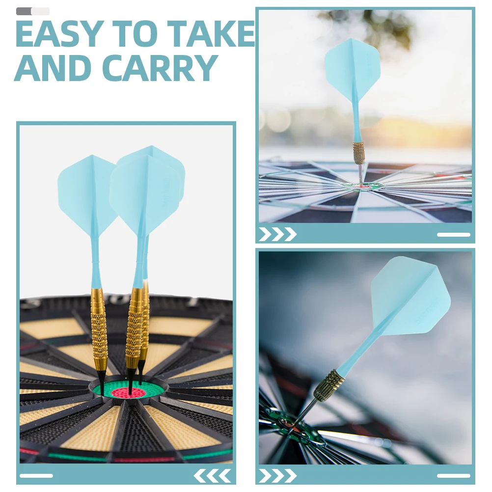 

6 Pcs Dart Tail Leaf Pole Flights for Smooth Flying Replaceable Sky-blue Catching