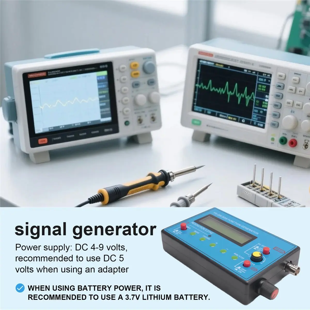 #73K DDS Function Signal Generator Frequency Counter Signal Source Module,Function Signal Generator,(Plastic)