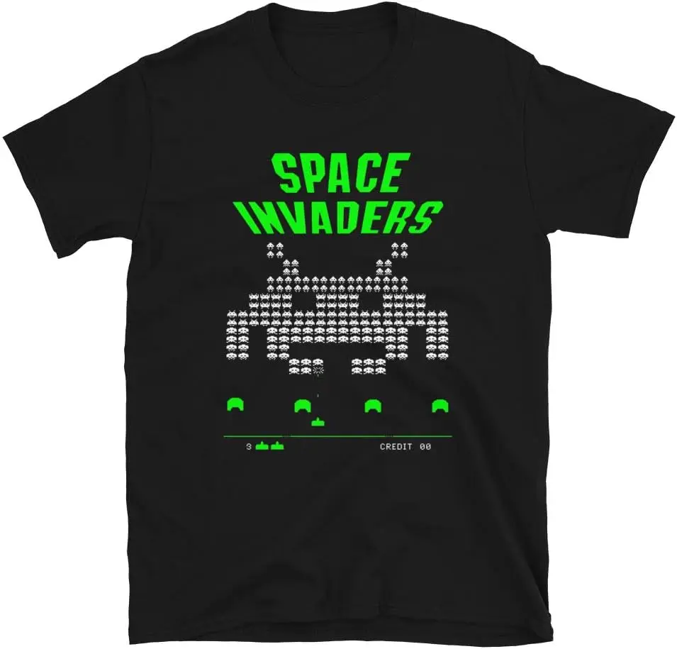 Arcade Space Invaders Video Game Retro Vintage 80s Aliens Console Gaming T-Shirt