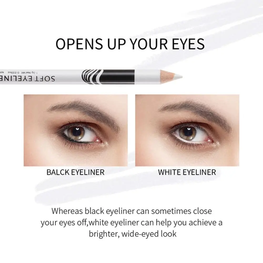 Stok Liggende Zijderupsen Vrouwen Ogen Make-Up Gereedschap Eyeliner Pen Eyeliner Gel Potlood Matte Eyeliner Pen Wit Eyeliner Potlood