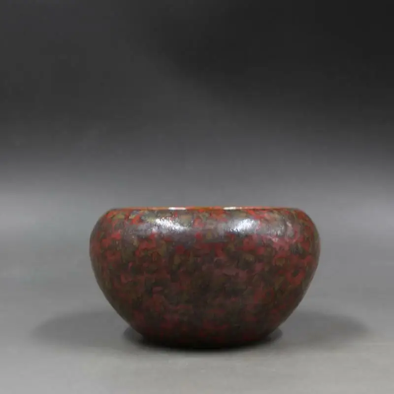 Chinese Rust Flower Glaze Porcelain Qing Qianlong Brush Washer 4.53 inch