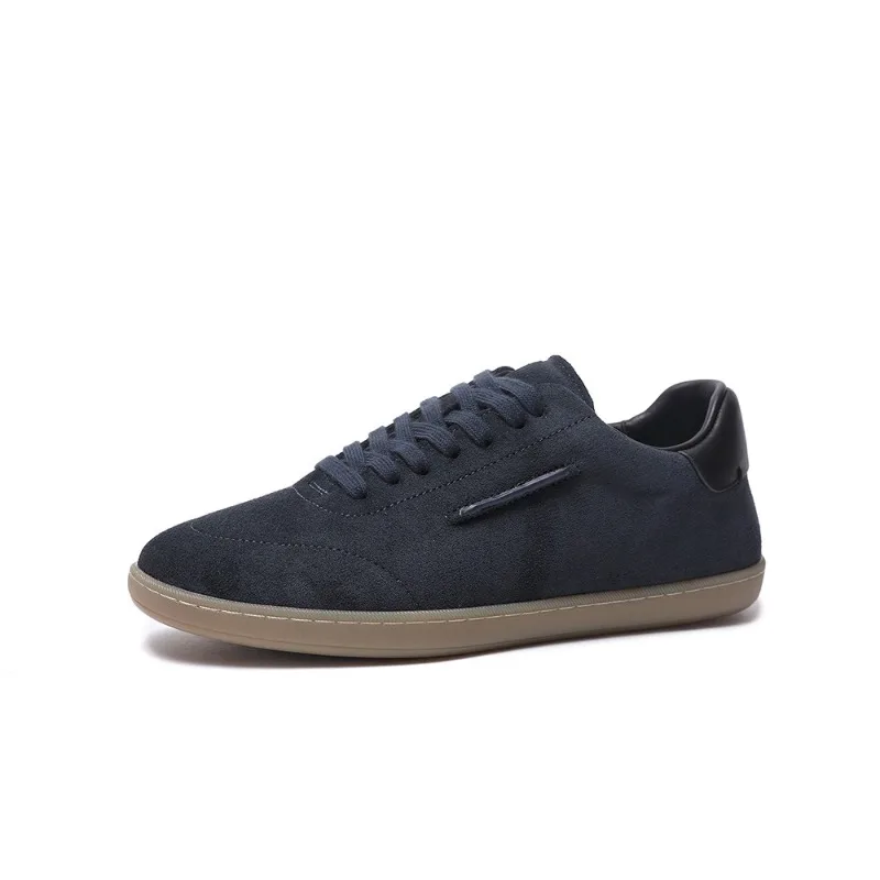 British Style Men's Shoes Genuine Leather Lace Up  Retro Training Shoes Male Cow Suede Cowhide Sports Casual Board Shoes Flats