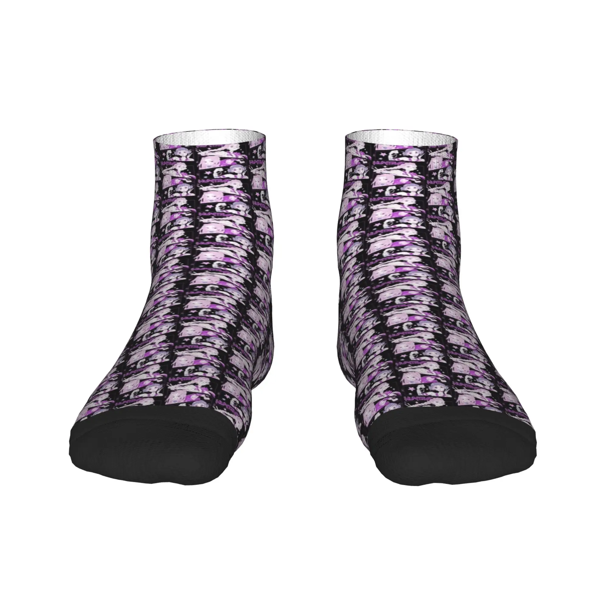 Scribble The Huntrix Kpop شيطان الصيادين الكاحل الجوارب موضة لينة تنفس الجوارب غير رسمية الصيف في الهواء الطلق مطبوعة غير زلق جورب