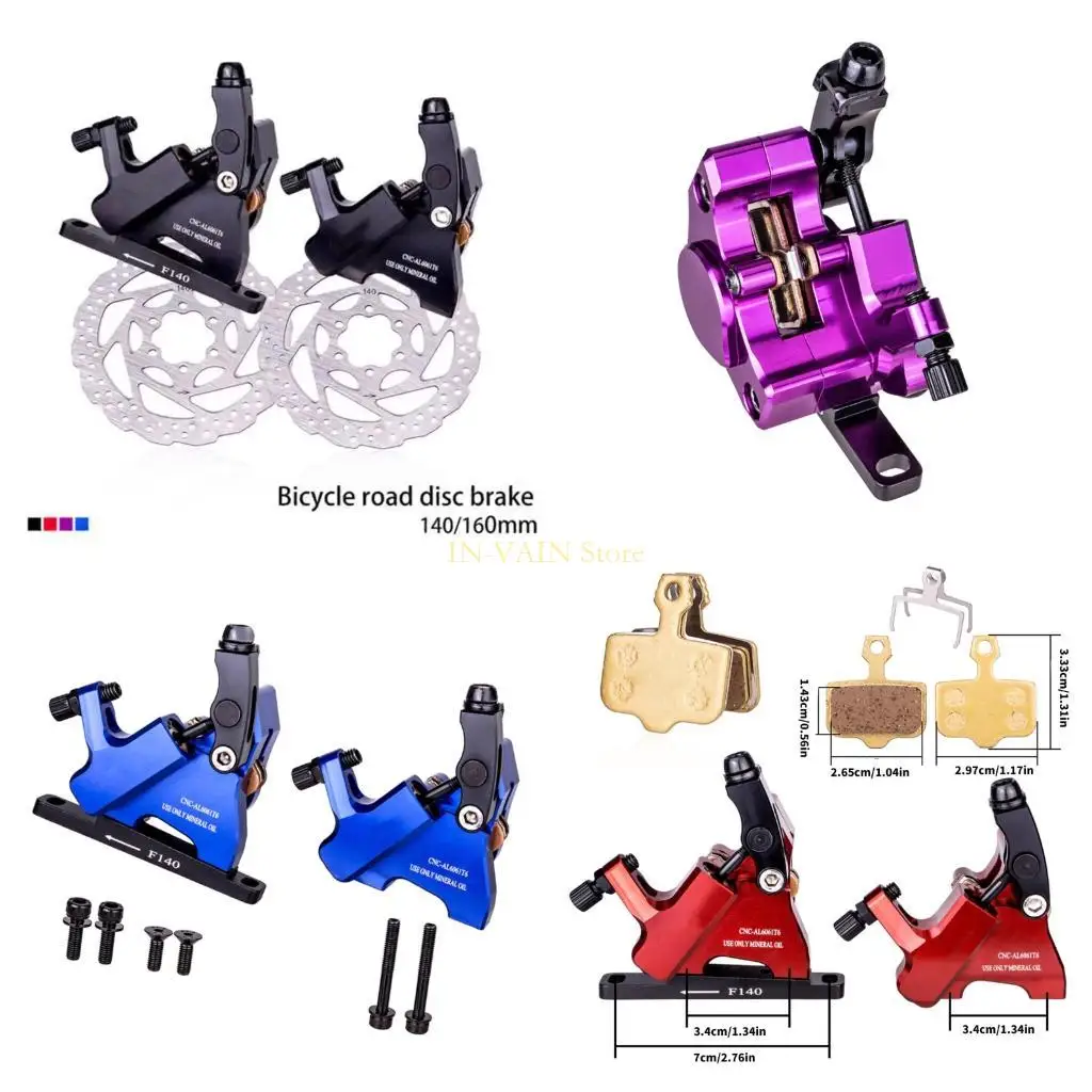 

M5TC 1Pair Professional Bicycles Disc Brake Flat Mount Hydraulic Gravel Bike Brake