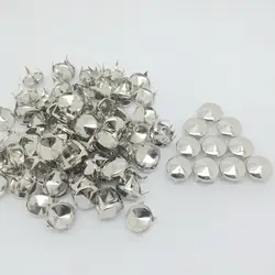 100 Pieces Silver Metal Cone Studs Rivet Spikes Spots Nailheads Leathercraft 12mm