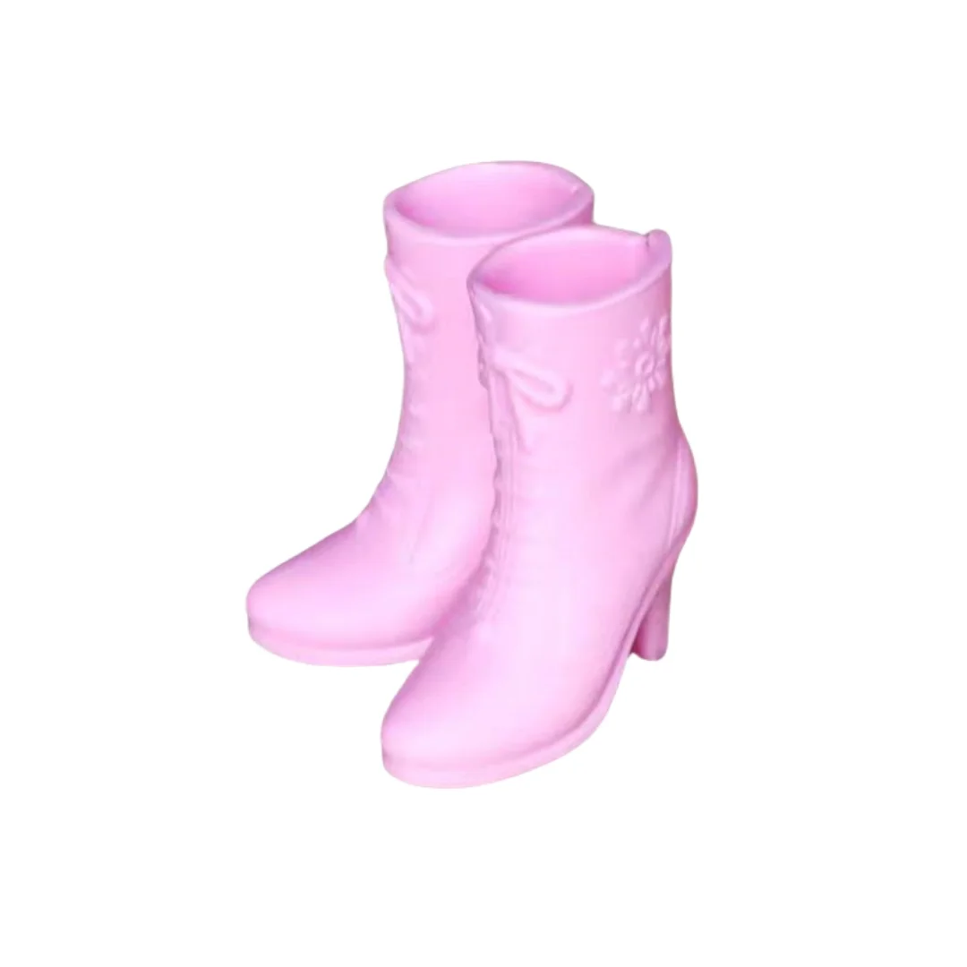 أحذية دمية لامعة طويلة بمقياس 1/6 - أسود بني أخضر أبيض اللون أجزاء الدمى النسائية إكسسوارات للزينة