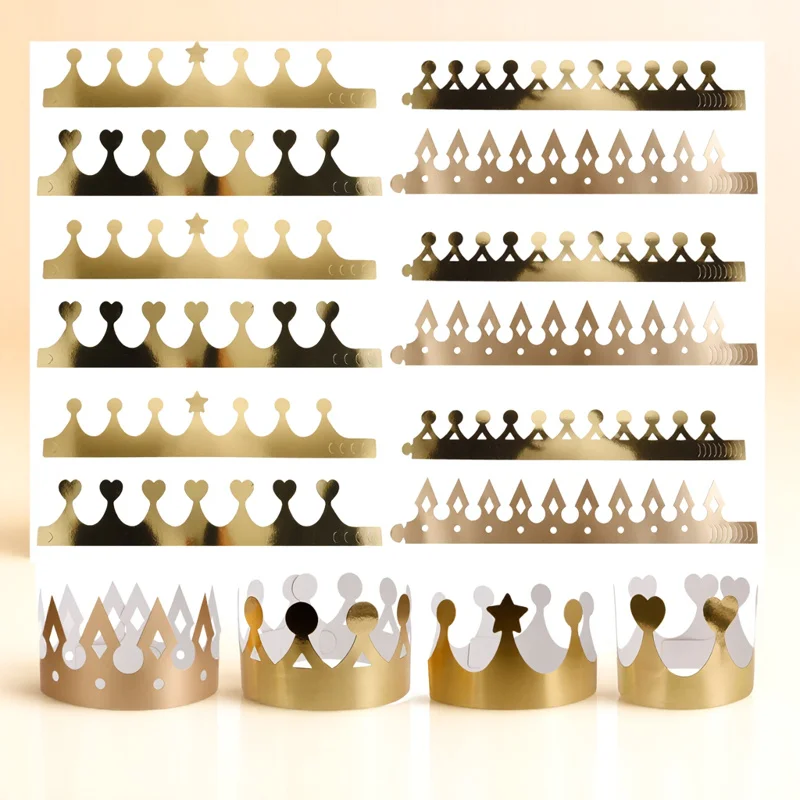 

40 Pcs Crown Birthday Paper Hat Hats for Classroom Crowns Cap Props