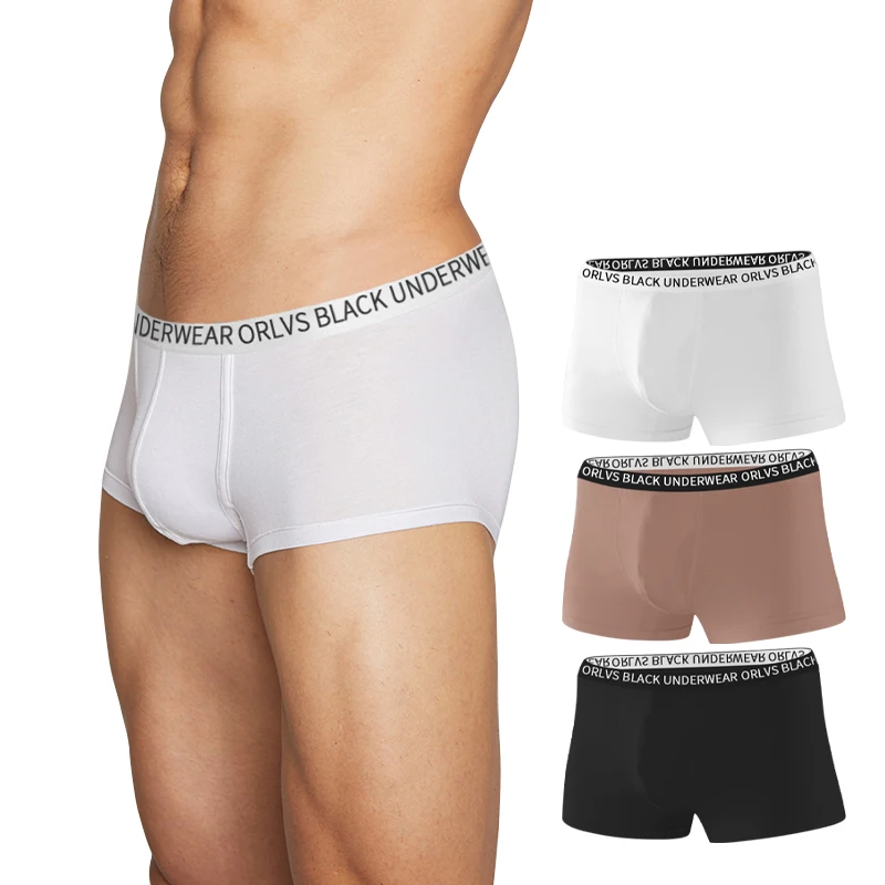 1/2/3 Uds. Ropa interior para hombre, calzoncillos Boxer transpirables para hombre, calzoncillos masculinos de Modal, bolsa para pene convexa en U, pantalones Gay suaves Cueca sexis