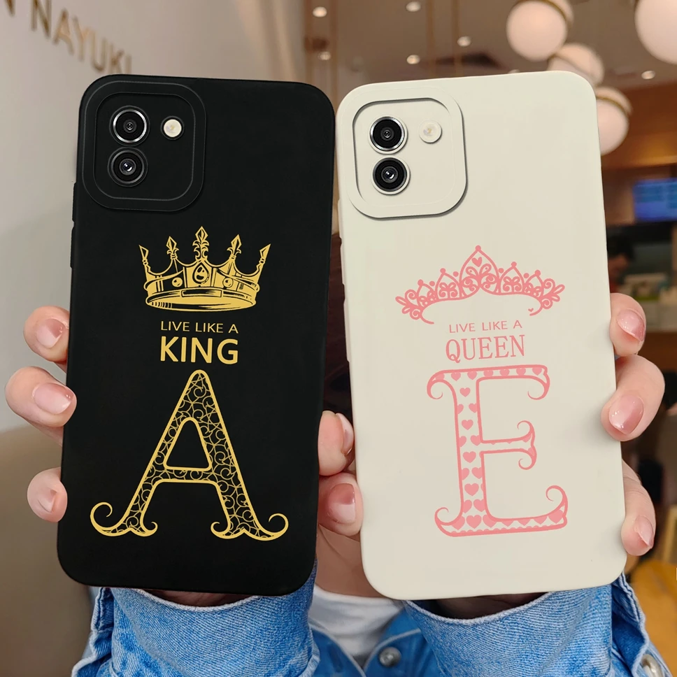 Case For Samsung Galaxy A03 A03S Core Fashion Letters Smooth Liquid Silicone Phone Cover For SamsungA03S GalaxyA03 Core Fundas