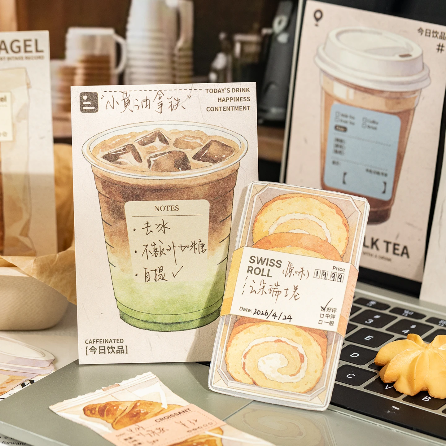 50sheet Half Moment Life Series Life Record Materials Book Coffee Shop Theme Handbook Material Writing Collage Decorative Papers - view 3