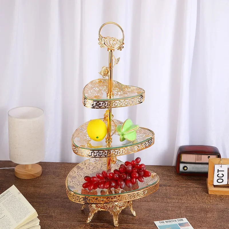 Nordic Style Multi Layer Fruit Plate Stand Modern Snack Tray for Living Room Tea Table Dried Fruit Holder Home Decor